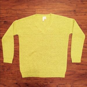 Lime Green VNeck sweater